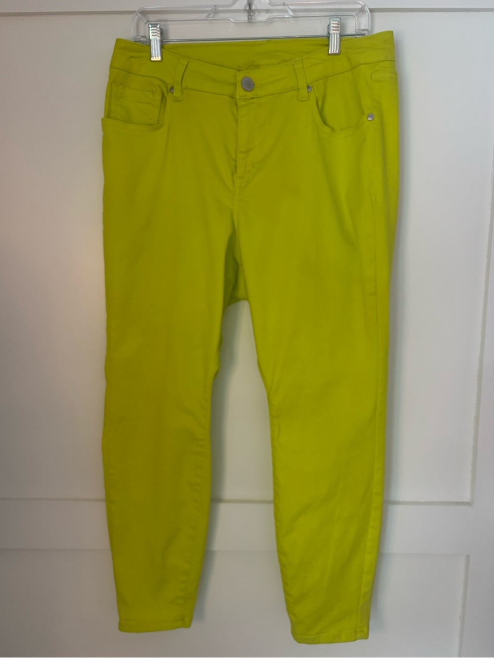 Lane Bryant Neon Yellow Skinny Jeans size 16P